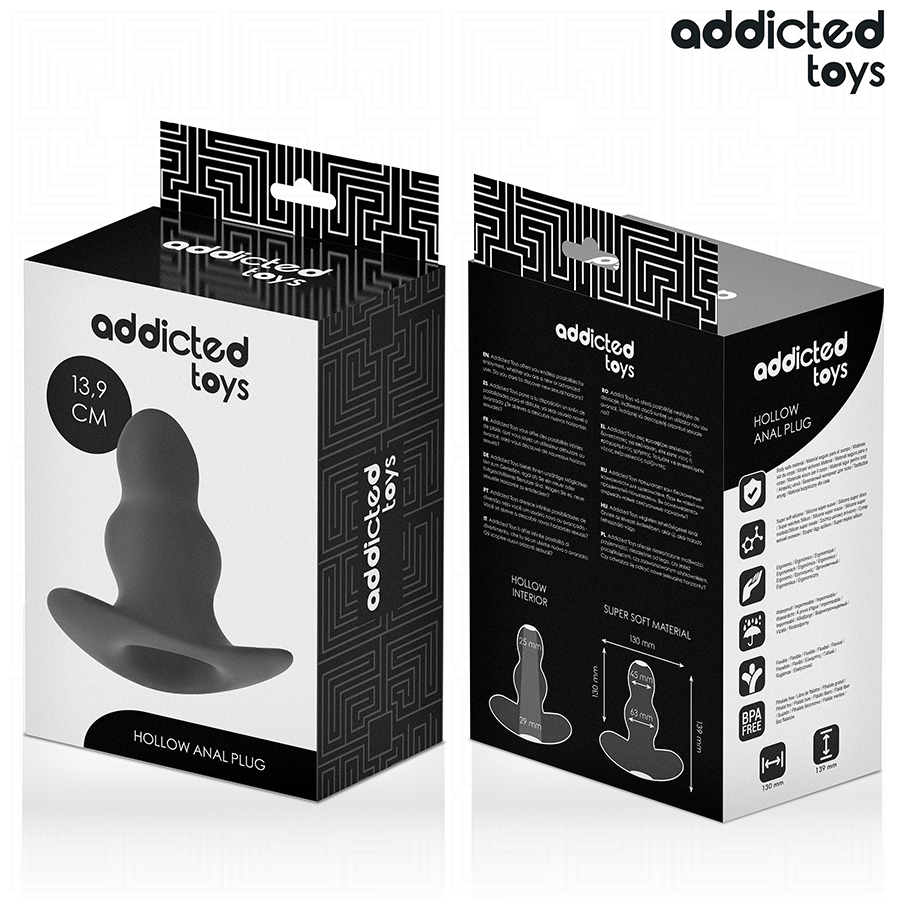 ADDICTED TOYS - HOLLE ANALE PLUG SILICONEN MAAT XL 13,9 CM