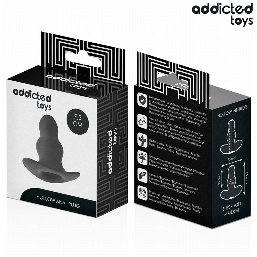 ADDICTED TOYS - HOLLE ANALE PLUG SILICONEN MAAT S 7,3 CM