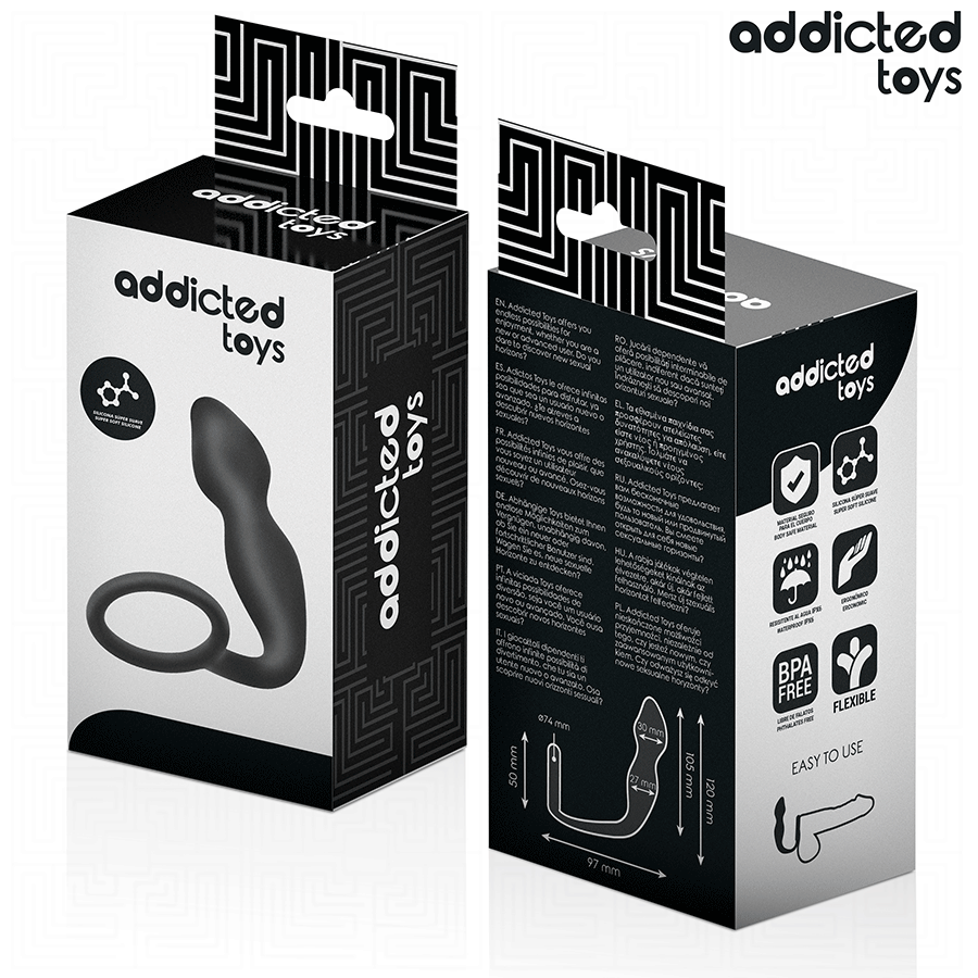 ADDICTED TOYS - PLUG ANAL AVEC ANNEAU EN SILICONE MODÈLE 2