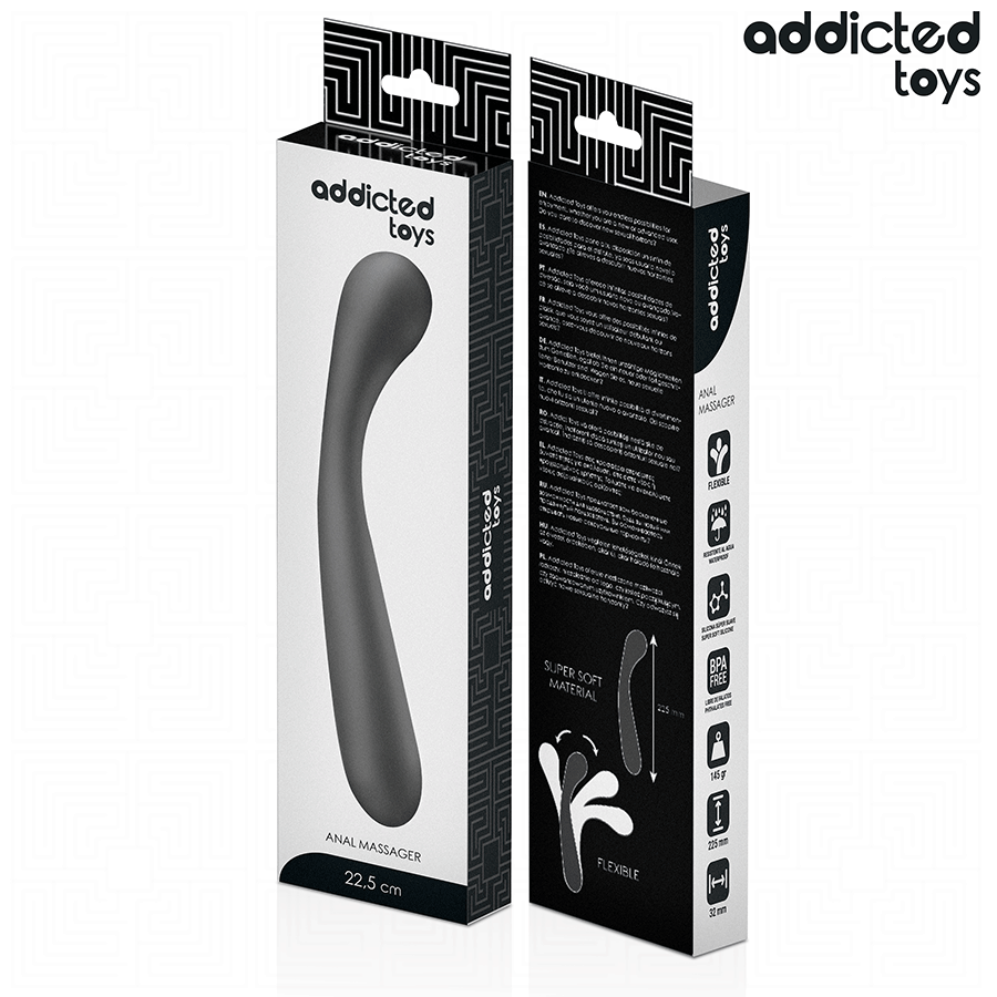 ADDICTED TOYS - DOUBLE ANAL MASSAGER SILICONE 22.5 CM