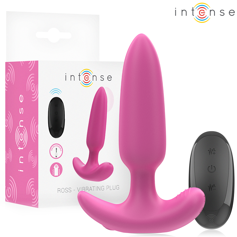 INTENSE - PLUG ANAL ROSS 10 VIBRATIONS TÉLÉCOMMANDE ROSE