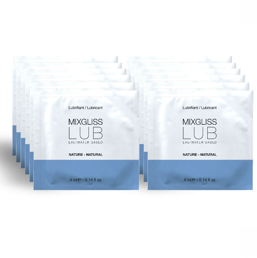 MIXGLISS - LUBRIFIANT NATUREL À BASE D'EAU 12 DOSES UNIQUES 4 ML