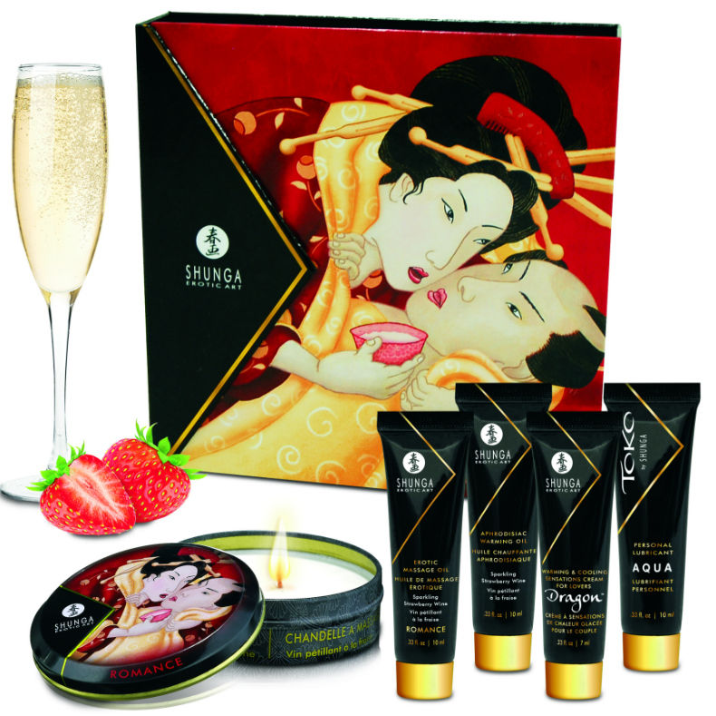 SHUNGA - GEHEIME GEISHA AARDBEIEN EN CAVA KIT