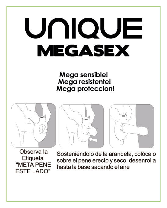 UNIQ - MEGASEX LATEXVRIJE GEVOELIGE CONDOOMS 3 STUKS