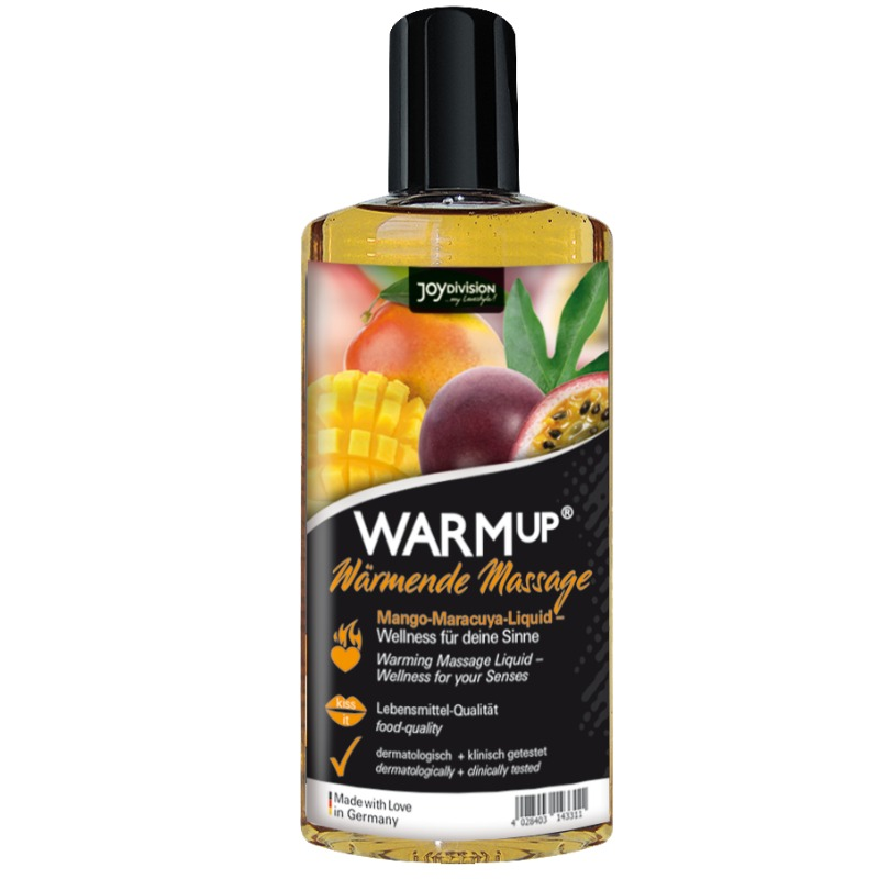 JOYDIVISION AQUAGLIDE - WARMUP MANGO EN MARACUYA MASSAGE OLIE 150 ML