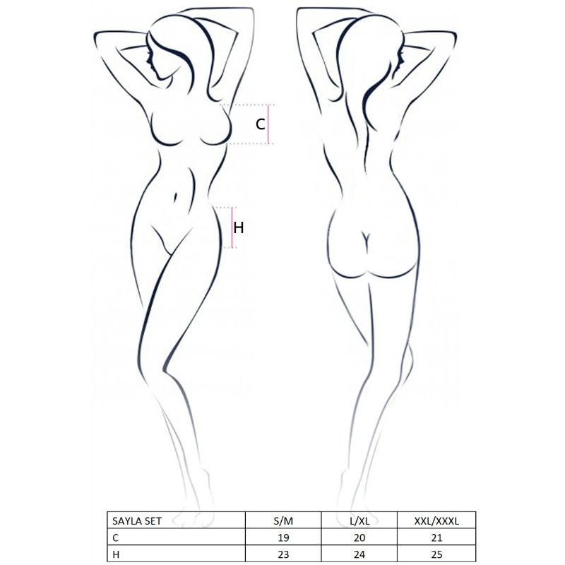 PASSIE - DAMES SAYLA SET ZWART MAAT S/M