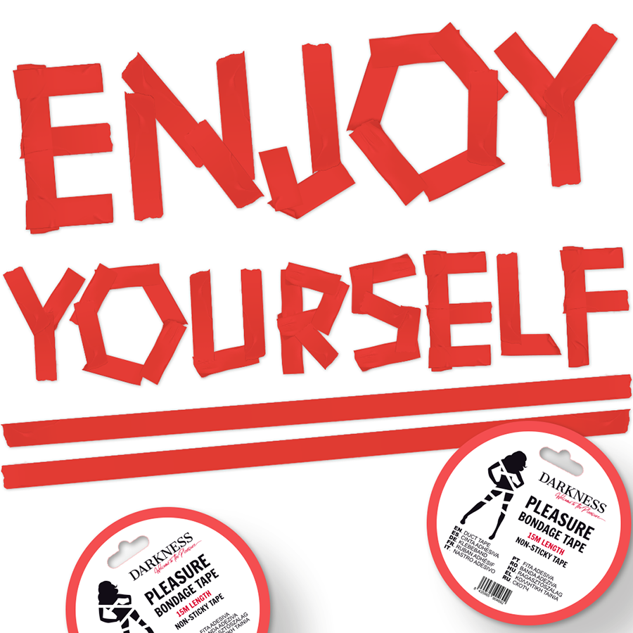 DARKNESS - Ruban adhésif rouge non collant 15 m