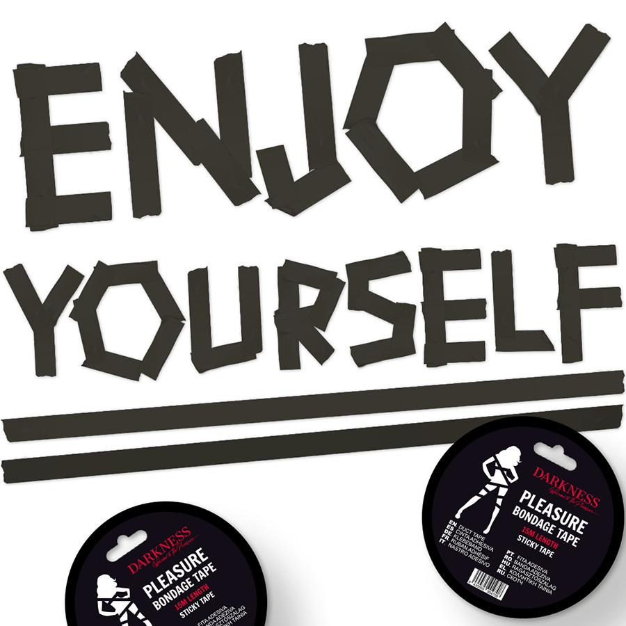 DUISTERNIS - ZWARTE KLEEFSTOF BONDAGE TAPE 15M