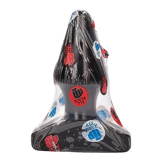 Полностью чёрная анальная пробка 17 см