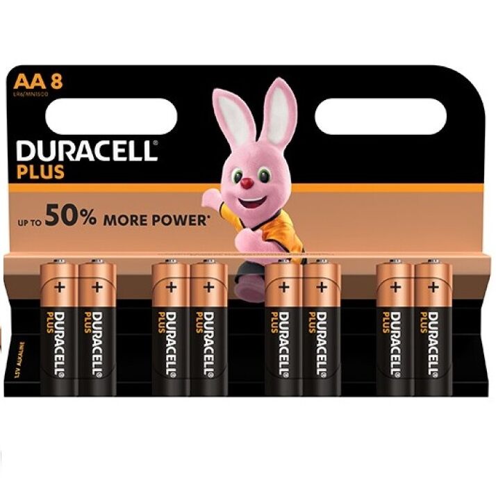 DURACELL - PLUS POWER BATTERIJ AA LR6 8STUKS