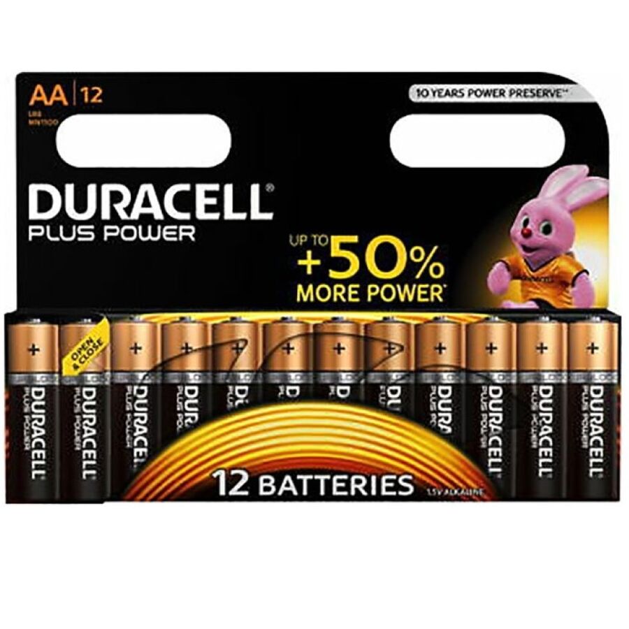 DURACELL - PLUS POWER BATTERIJ AA LR6 12ST