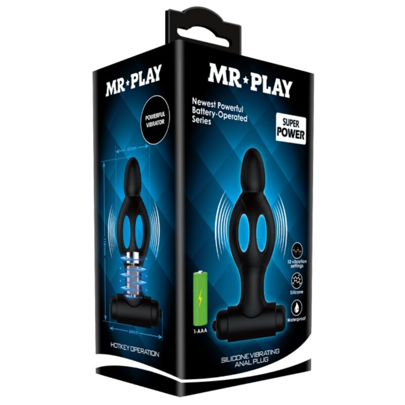 MR PLAY - SILICONEN ANAALPLUG MET VIBRATIE