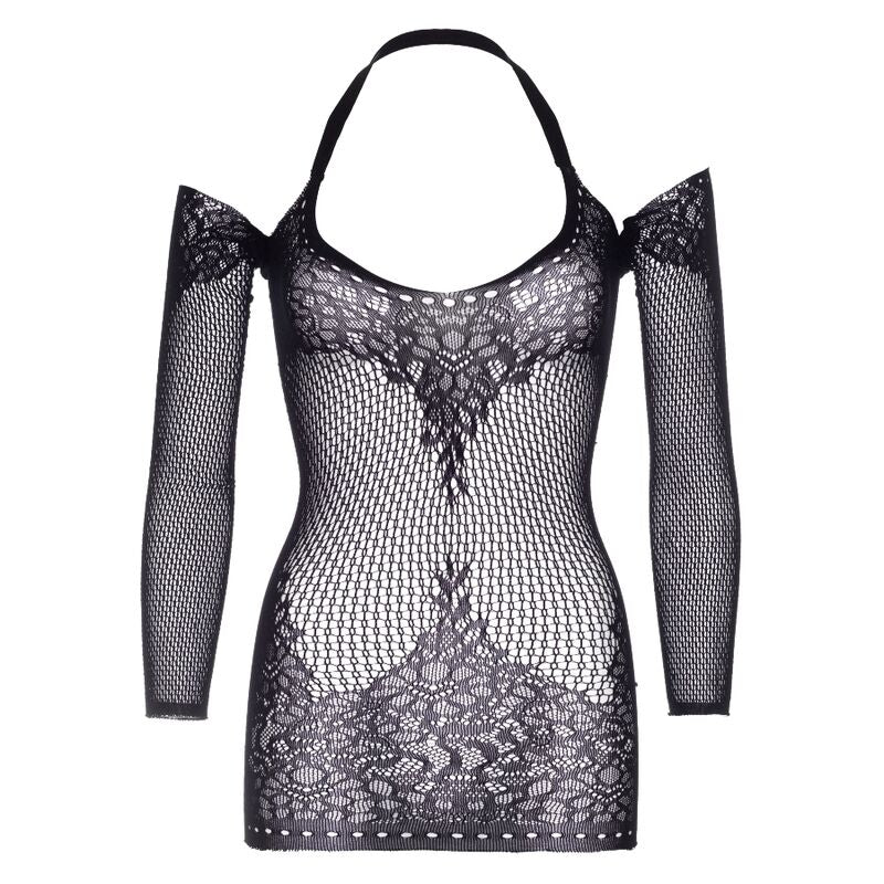 LEG AVENUE - Robe mini en dentelle à dos nu Twist - Taille unique