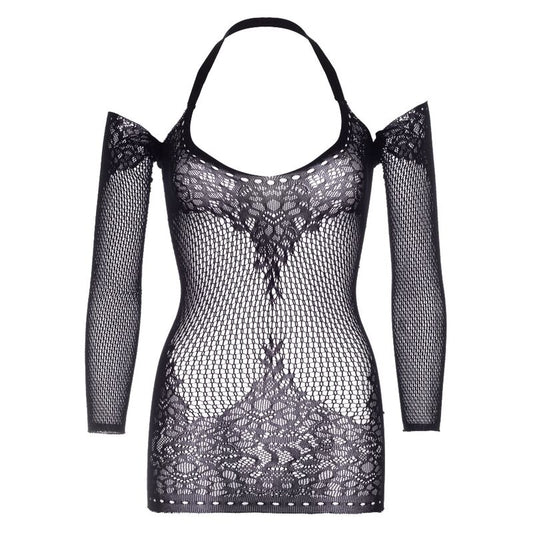 LEG AVENUE - TWIST HALTER KANT MINIJURK ONE SIZE