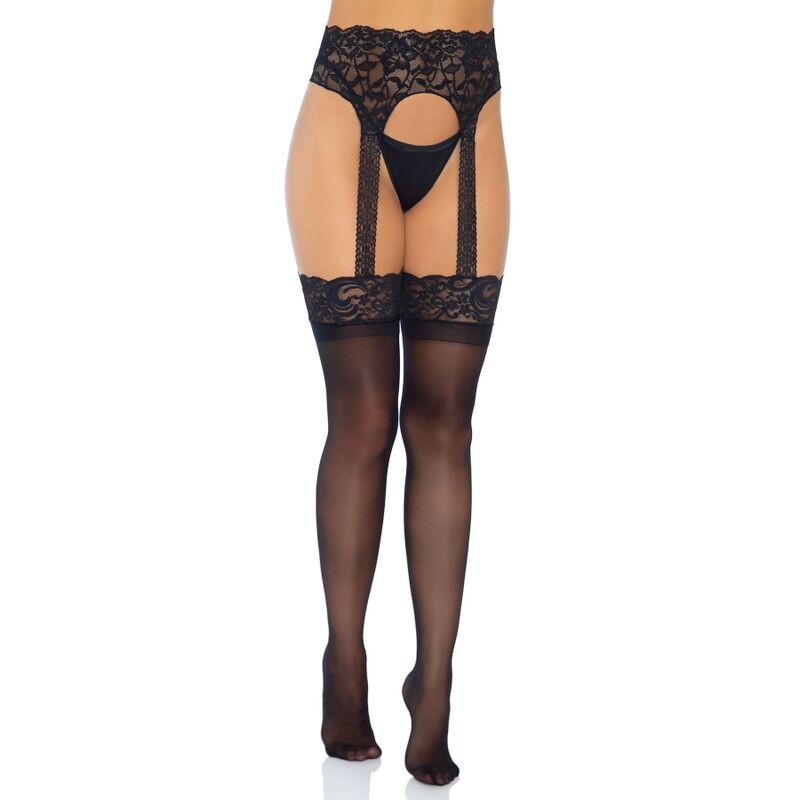 LEG AVENUE - BAS PORTE-JARRETELLE OPAQUE TAILLE UNIQUE