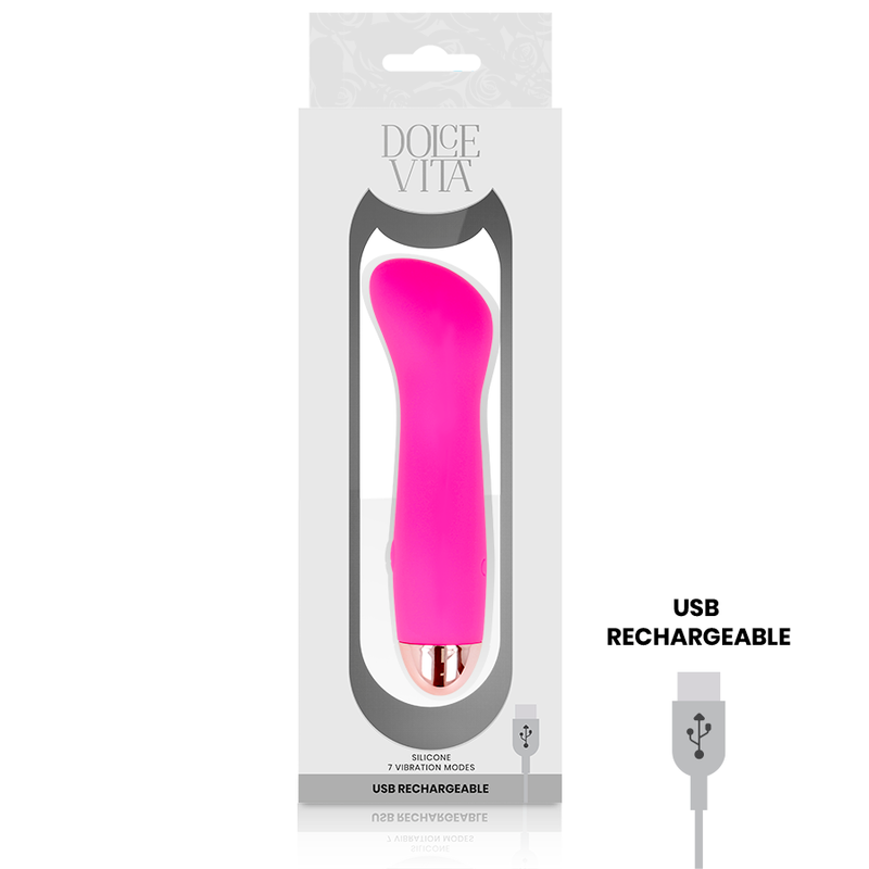 DOLCE VITA - OPLAADBARE VIBRATOR ONE PINK 7 SNELHEDEN
