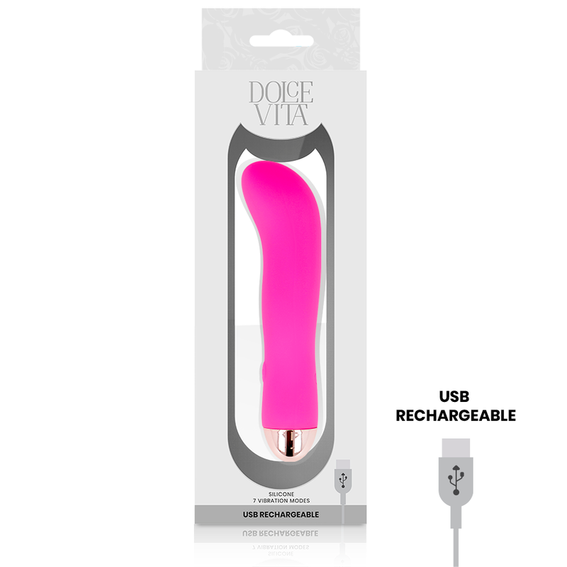 DOLCE VITA - OPLAADBARE VIBRATOR TWEE ROZE 7 SNELHEDEN