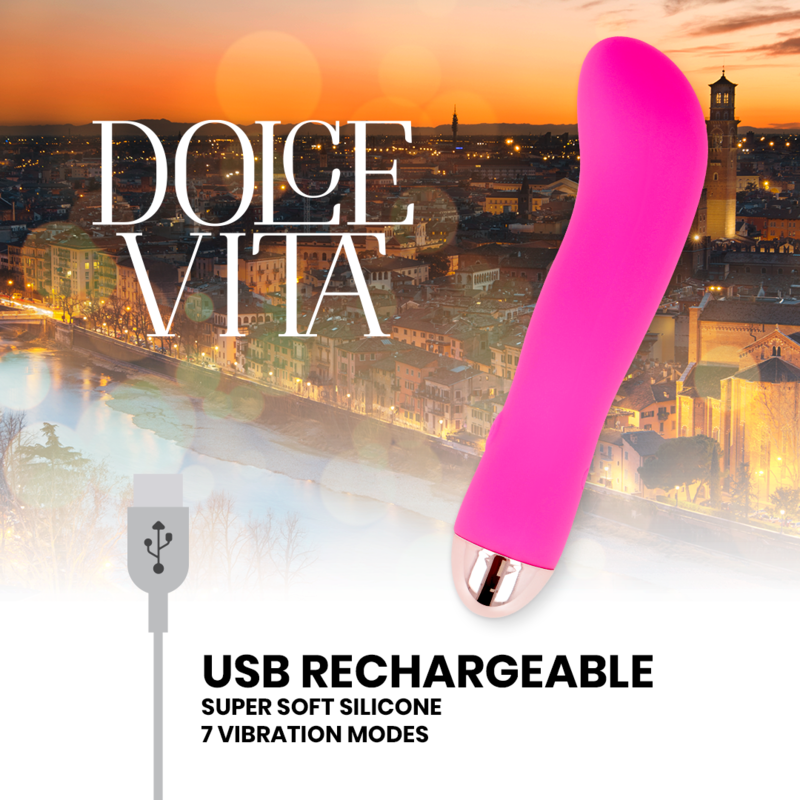 DOLCE VITA - OPLAADBARE VIBRATOR TWEE ROZE 7 SNELHEDEN