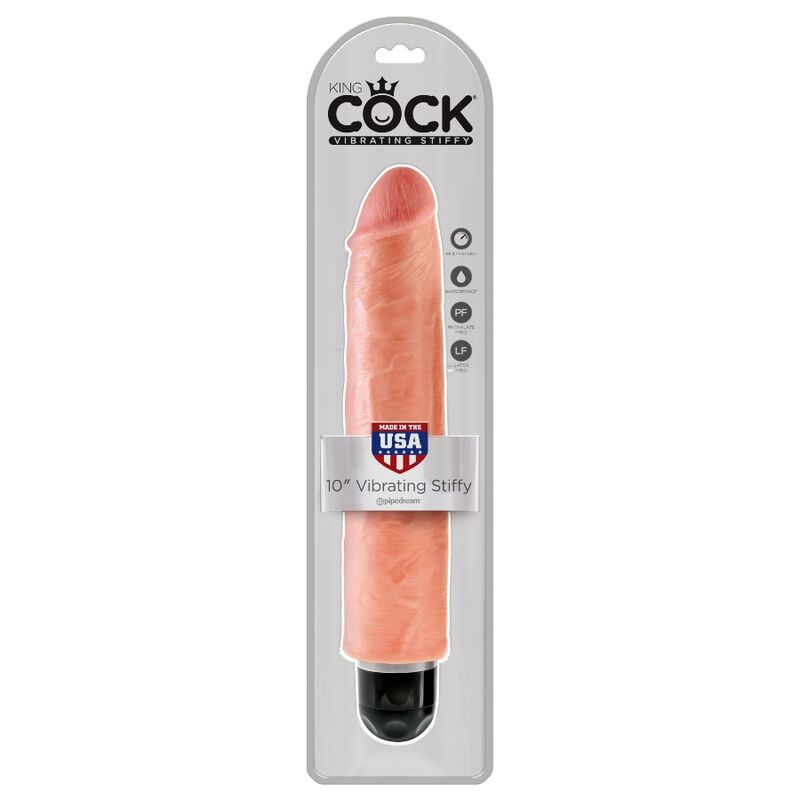 KING COCK - 25,4 CM VIBREREND STIJF VLEES