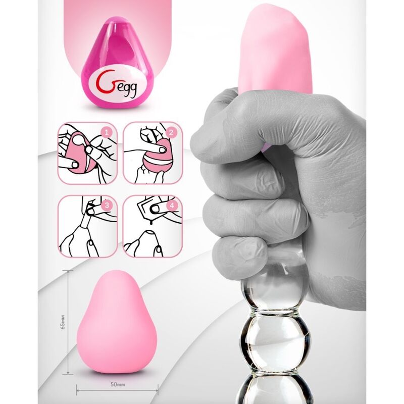 G-VIBE - MASTURBATEUR TEXTURÉ RÉUTILISABLE ROSE ŒUF