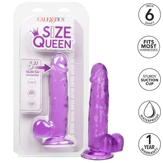 CALEXOTICS - GODEMICHET TAILLE QUEEN VIOLET 15,3 CM