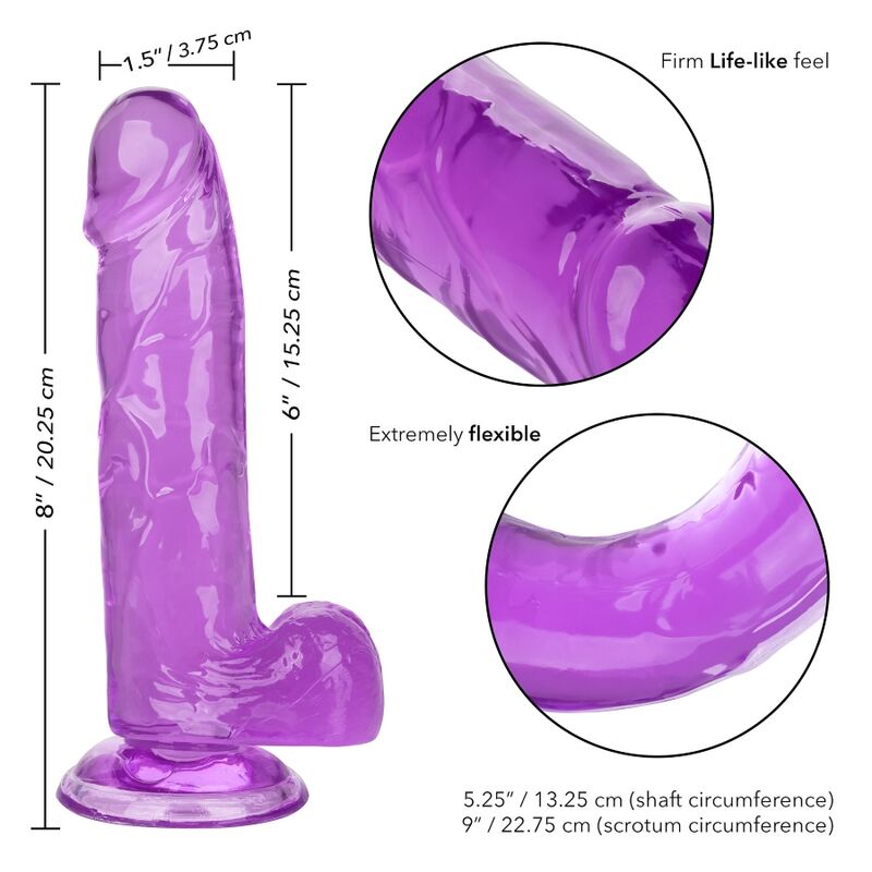 CALEXOTICS - GODEMICHET TAILLE QUEEN VIOLET 15,3 CM