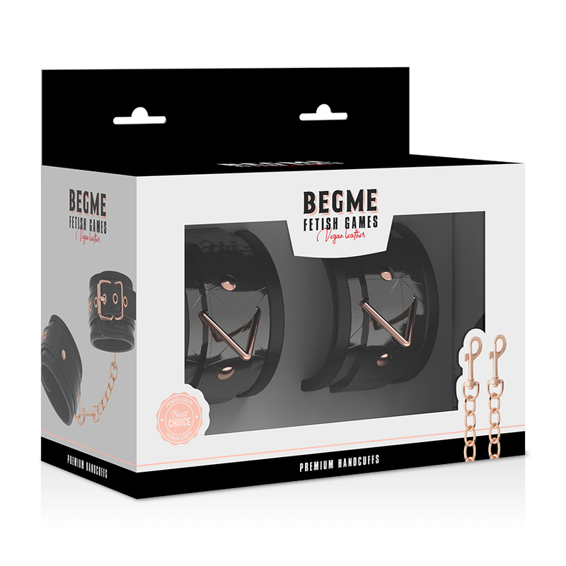 BEGME - MENOTTES PREMIUM ÉDITION NOIRE AVEC DOUBLURE EN NÉOPRÈNE