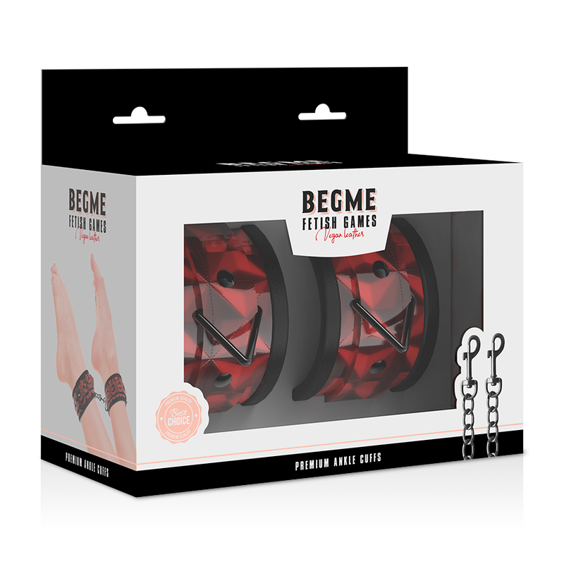 BEGME - ÉDITION ROUGE - MANCHONS DE CHEVILLE PREMIUM AVEC DOUBLURE EN NÉOPRÈNE