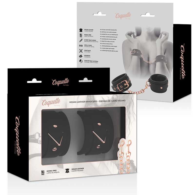 COQUETTE CHIC DÉSIR - MENOTTES FANTAISIE EN CUIR VEGAN