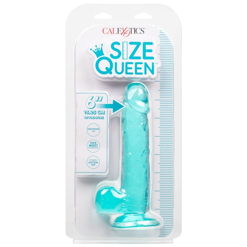 CALEXOTICS - GODEMICHET TAILLE QUEEN BLEU 15,3 CM
