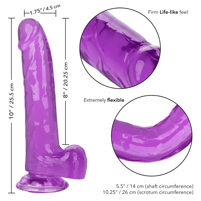 CALEXOTICS - GODEMICHET TAILLE QUEEN VIOLET 20,3 CM