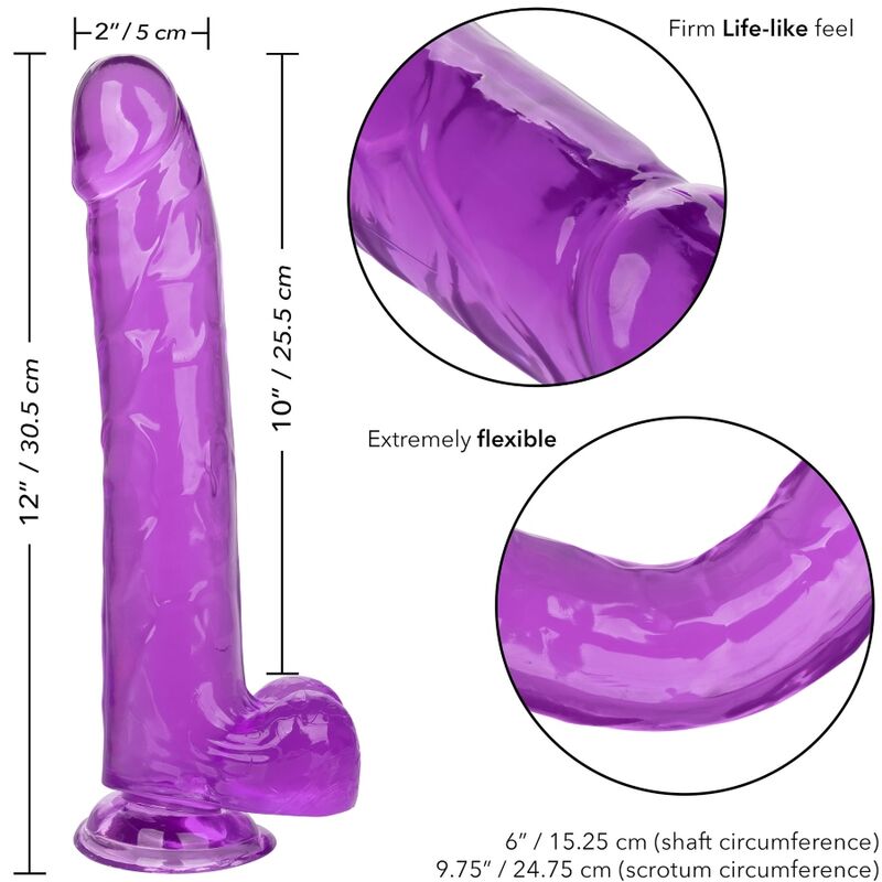 CALEXOTICS - GODEMICHET TAILLE QUEEN VIOLET 25,5 CM