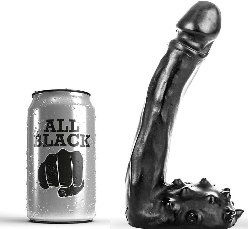 ALL BLACK - DILDO REALISTISCH 19 CM