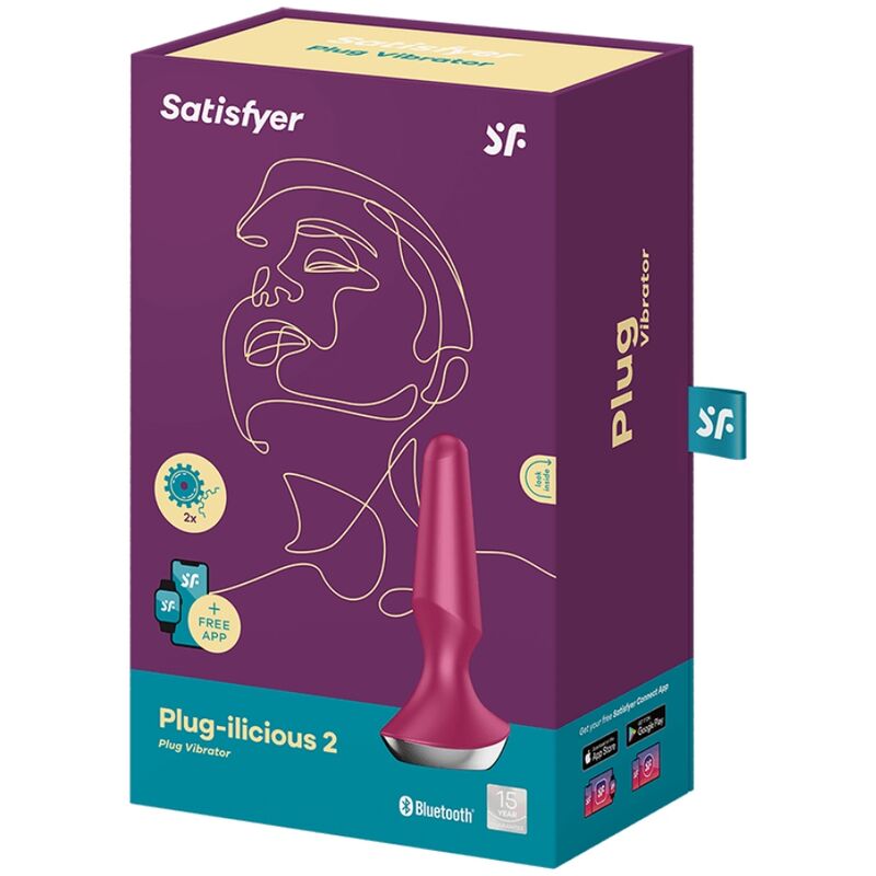 SATISFYER - PLUG ILICIOUS 2 VIBRATEUR À PRENDRE BERRY