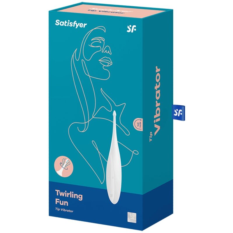 SATISFYER - ВРАЩАЮЩИЙСЯ ВИБРАТОР С ЗАБАВНЫМ НАКОНЕЧНИКОМ, БЕЛЫЙ