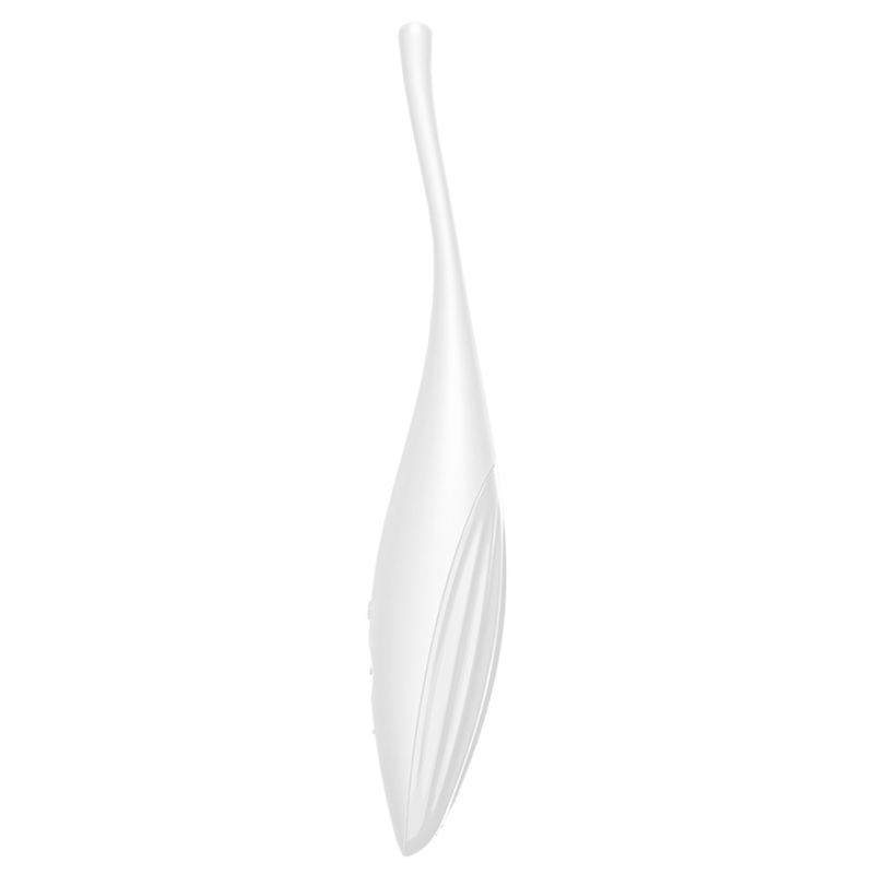 SATISFYER - VIBRATEUR À EMBOUT CLITULAIRE TWIRLING JOY BLANC