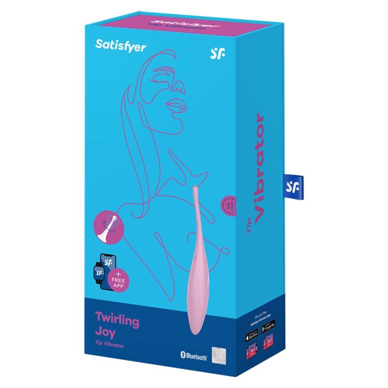 SATISFYER - VIBRATEUR À EMBOUT CLITULAIRE TWIRLING JOY ROSE