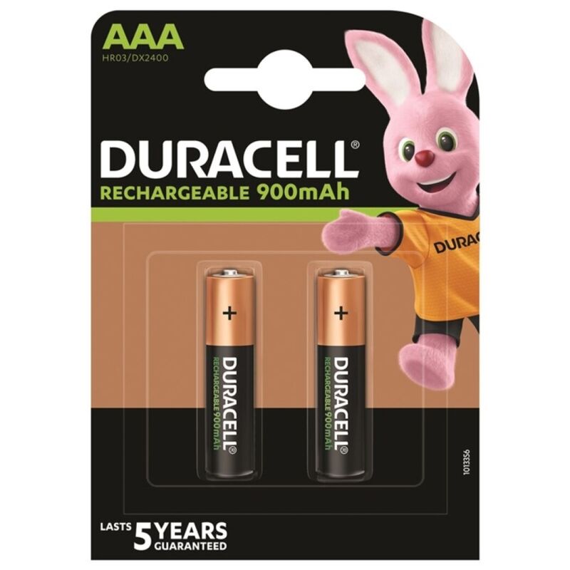 Аккумуляторная батарея DURACELL HR03 AAA 900 мАч, 2 шт.