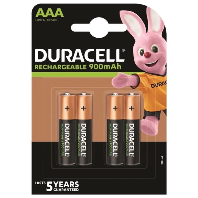 Аккумуляторная батарея DURACELL HR03 AAA 900 мАч, 4 шт.