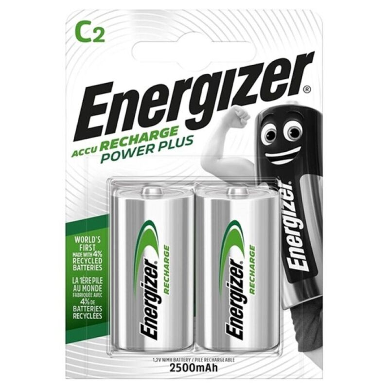 ENERGIZER - POWER PLUS OPLAADBARE BATTERIJ HR14 C 2500mAh 2 STUKS
