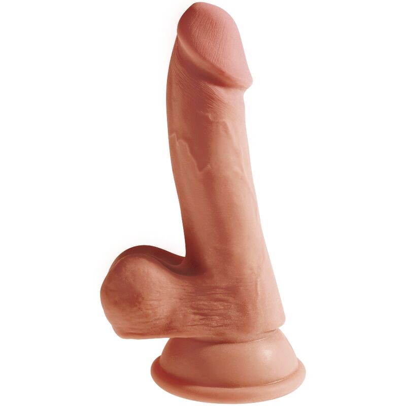 KING COCK - PLUS GODEMICHET 3D AVEC TESTICULES 17 CM