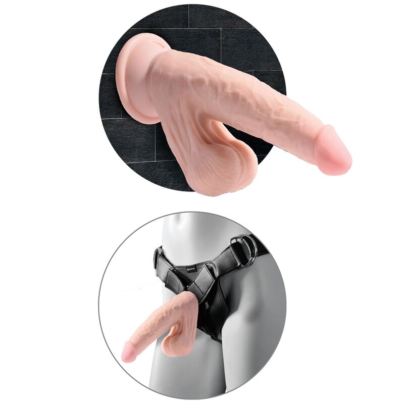 KING COCK - PLUS GODEMICHET 3D AVEC BOULONS ÉLANCÉS 15,2 CM PEAU CLAIRE