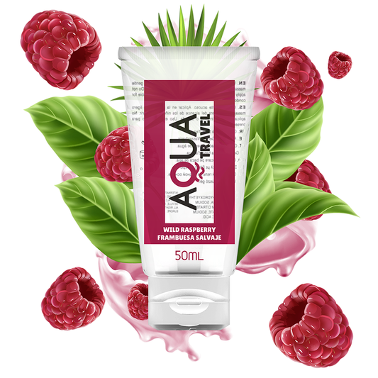 AQUA TRAVEL - Lubrifiant à base d'eau, saveur framboise sauvage - 50 ml