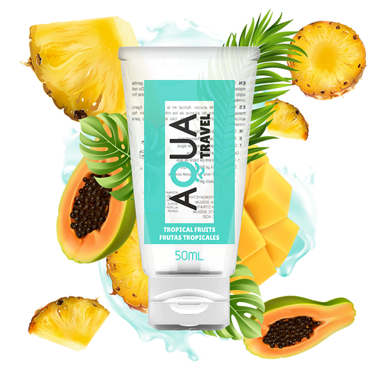 AQUA TRAVEL - LUBRIFIANT À BASE D'EAU PARFUM FRUITS TROPICAUX - 50 ML