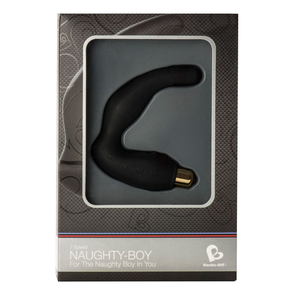 ROCKS-OFF - NAUGHTY-BOY MANNELIJKE G-SPOT MASSAGER 7 V ZWART 
