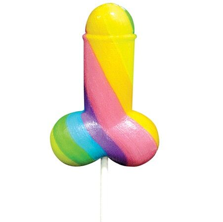 PRIDE - SPENCER &amp; FLEETWOOD RAINBOW COCK LGBT LOLLY