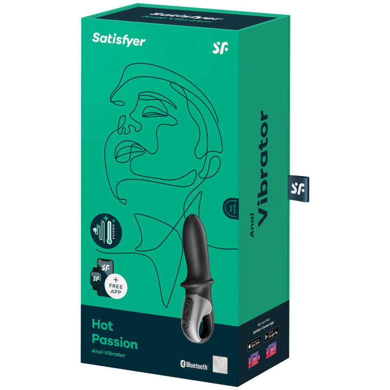 SATISFYER - HOT PASSION ANAL VIBRATOR APP ZWART