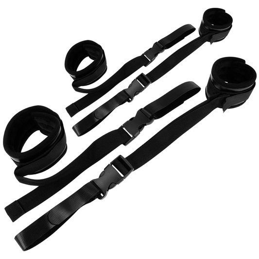 OHMAMA FETISH NYLON EN VELCRO BEPERKTE HANDBOEIEN