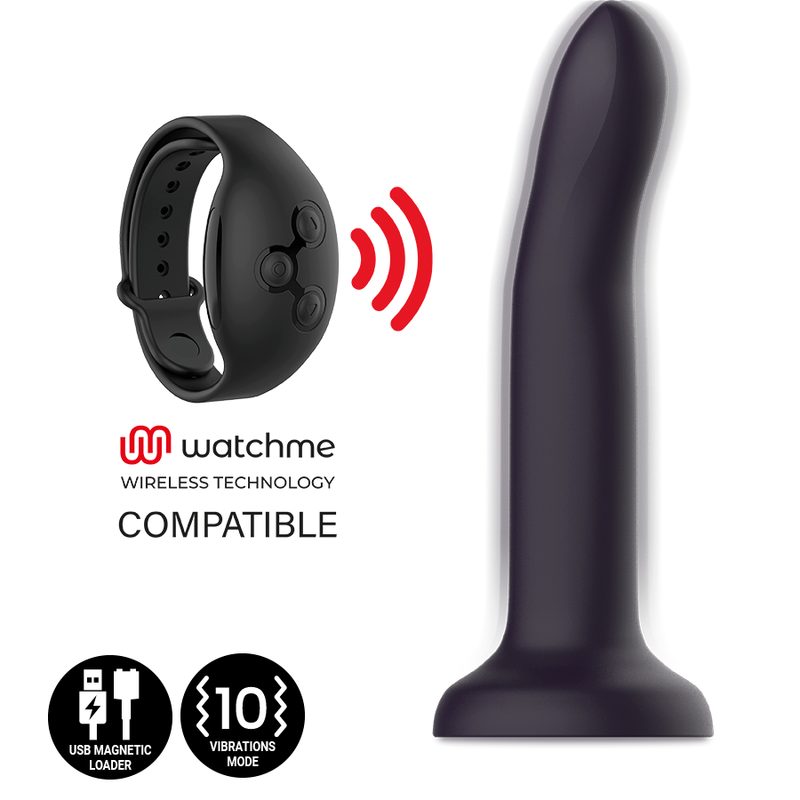 MYTHOLOGIE DUMAN MYSTIC DILDO S - VIBRATEUR WATCHME COMPATIBLE AVEC LA TECHNOLOGIE SANS FIL