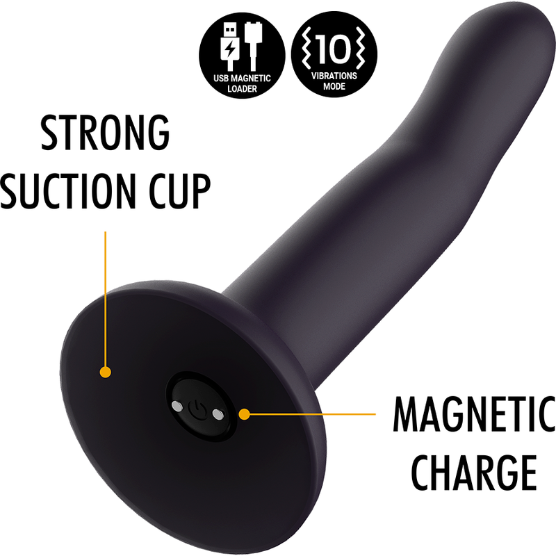 MYTHOLOGIE DUMAN MYSTIC DILDO S - VIBRATEUR WATCHME COMPATIBLE AVEC LA TECHNOLOGIE SANS FIL